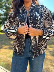 Black Leopard Stripe Jacket Jordan