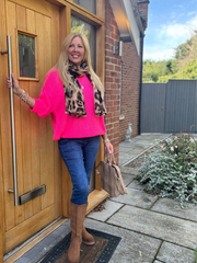 Neon Pink Soft Knit Amelia