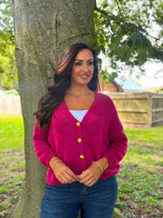 Lipstick Cosy Knit Cardi Sofia