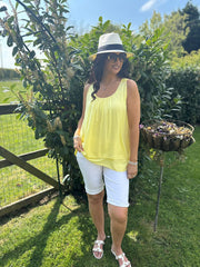 Lemon Crochet Detail Vest Moira