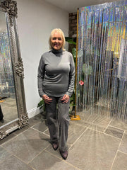 Grey Roll Neck Top Julia