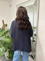 Navy Pussy Bow Blouse Ellis