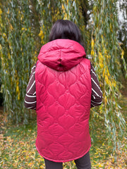 Red Quilted Gilet Bella