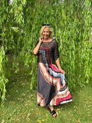 Black Marble Tide Dress Odette