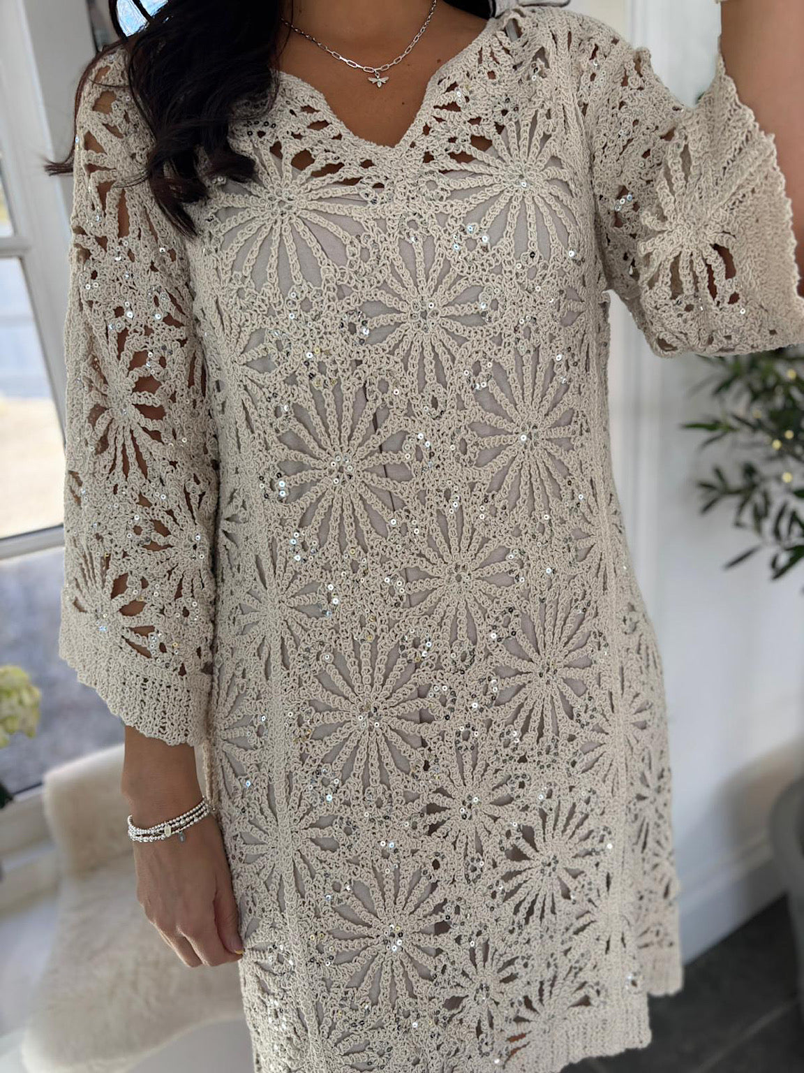 Stone Sequin Crochet Dress Zara Tillett's Stone Sequin Crochet Dress Zara Tillett's