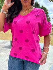 Lipstick Polka Dot Top Amber