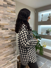 Monochrome Dogtooth Coat Ruth