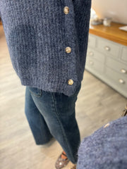 Denim Button Knit Tank Jordana