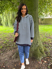 Navy Striped Hoodie Eleanor