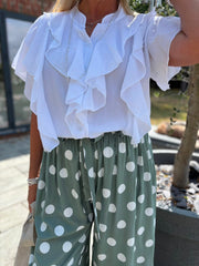 White Ruffle Top Mackenzie
