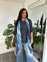 Navy Marl Two Piece Fine Knit Danni