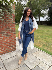 Winter White Super Soft Longline Cardi Mary