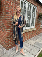 Denim Brushstroke Shimmer Cardigan Freya