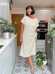 Stone Textured Tie Dress Corrina
