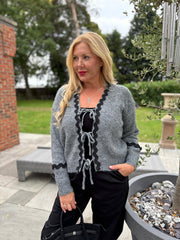 Grey Tie Cardi Janey