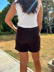 Chocolate Towelling Shorts Natasha