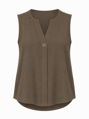 Chocolate Button Vest Top Harley