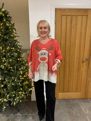 Red Rudolf Shimmer Top Robyn