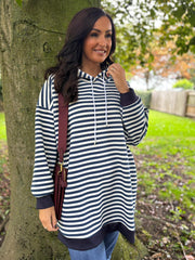Navy Striped Hoodie Eleanor