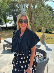 Black Ruffle Top Mackenzie