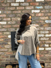 Mocha Broderie Anglaise Top Judith