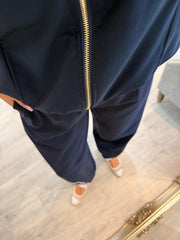 Navy Stripe Barrel Joggers Roxy