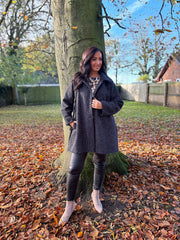 Charcoal Brushed Wool Coat Bridget