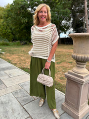 Stone Crochet Loose Knit Gia