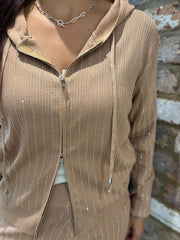 Camel Diamante Two Piece Tracksuit Nina