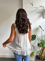 Stone Floral Strap Vest Top Lexa