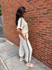 Stone Two Stripe Co-Ord Nikki