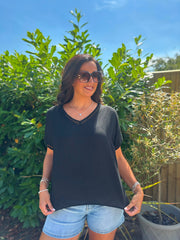 Black Lattice Trim Top Riley