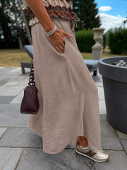 Mocha Wide Leg Pull on Silvia Trousers