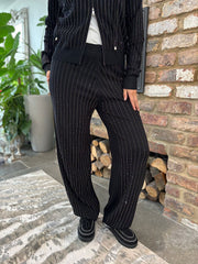 Black Diamante Two Piece Tracksuit Nina
