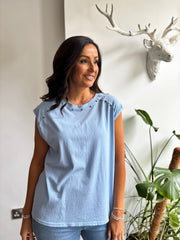 Blue Star Embellished Top Esther
