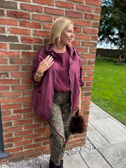 Wine Hooded Jacket Ocean