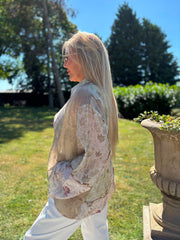 Stone Botanical Print Shirt Monique