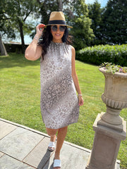 Mocha Ombre Leopard Dress Tiana