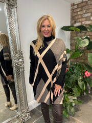 Black Diamond Knitted Jumper Victoria