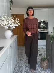 Chocolate Tartan Super Soft Round Neck