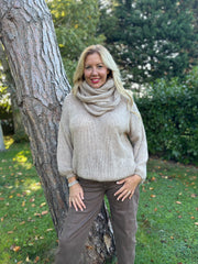 Camel Scarf Knit Aspen