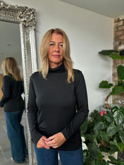 Black Roll Neck Top Julia