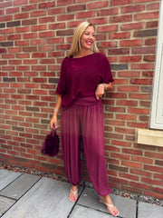 Wine Hareem Trousers Libby
