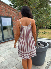 Wine Spots & Stripes Dress Trinity