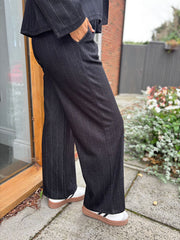 Black Pinstripe Trousers Geri