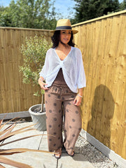 Chocolate Polka Dot Trousers Tiana