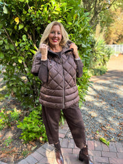 Chocolate Premium Puffer Jacket Marielle