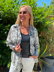 Cream Paisley Floral Shirt Rachel