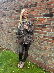 Chocolate Leopard Knit Tamsin