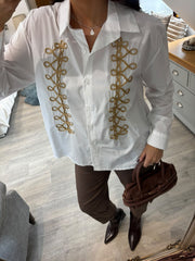 Gold Embroidered Shirt Ashleigh
